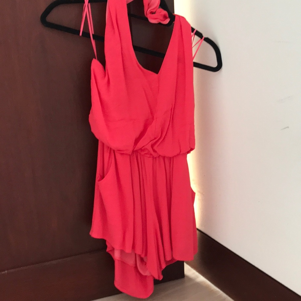 Pink halter romper (Size medium)